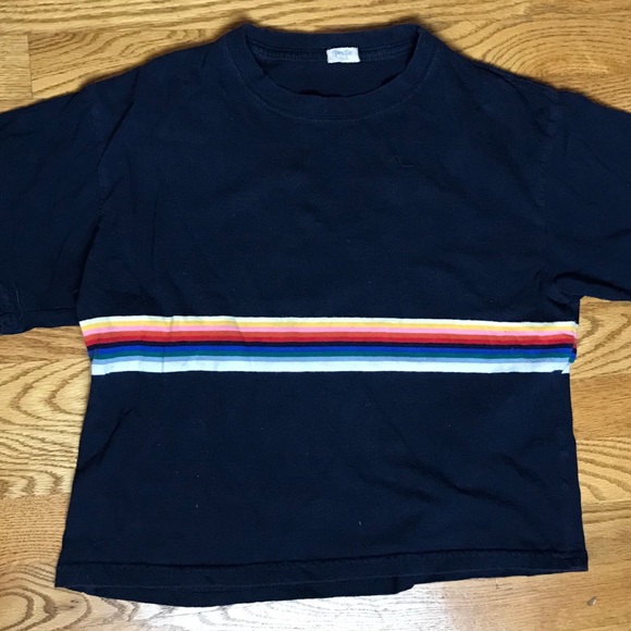 Brandy Melville Tops - John Galt/Brandy Melville rainbow striped tee